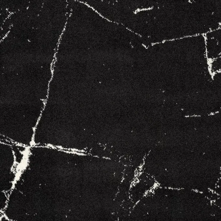 8' X 11' Black And White Abstract Breakage Area Rug