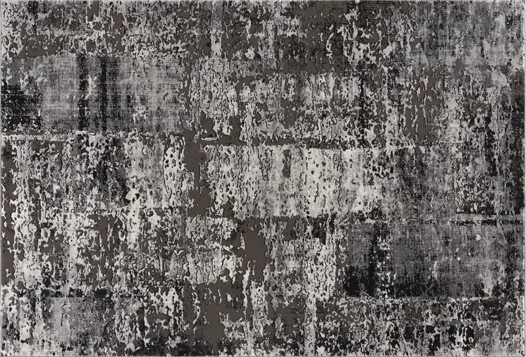 6' X 9' Gray Abstract Dhurrie Area Rug