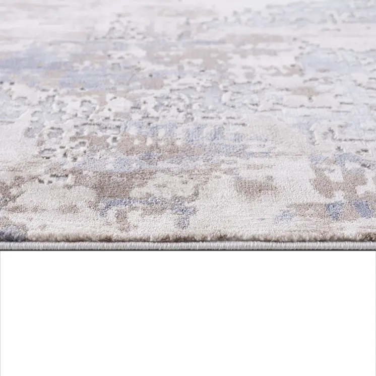 5' X 8' Beige And Ivory Abstract Area Rug