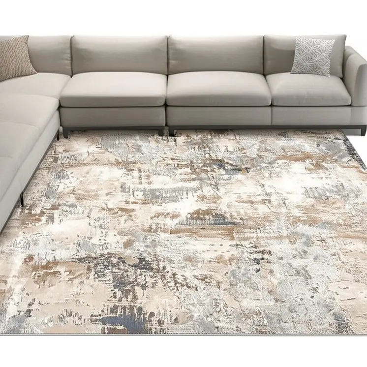 8' X 10' Beige Abstract Dhurrie Area Rug