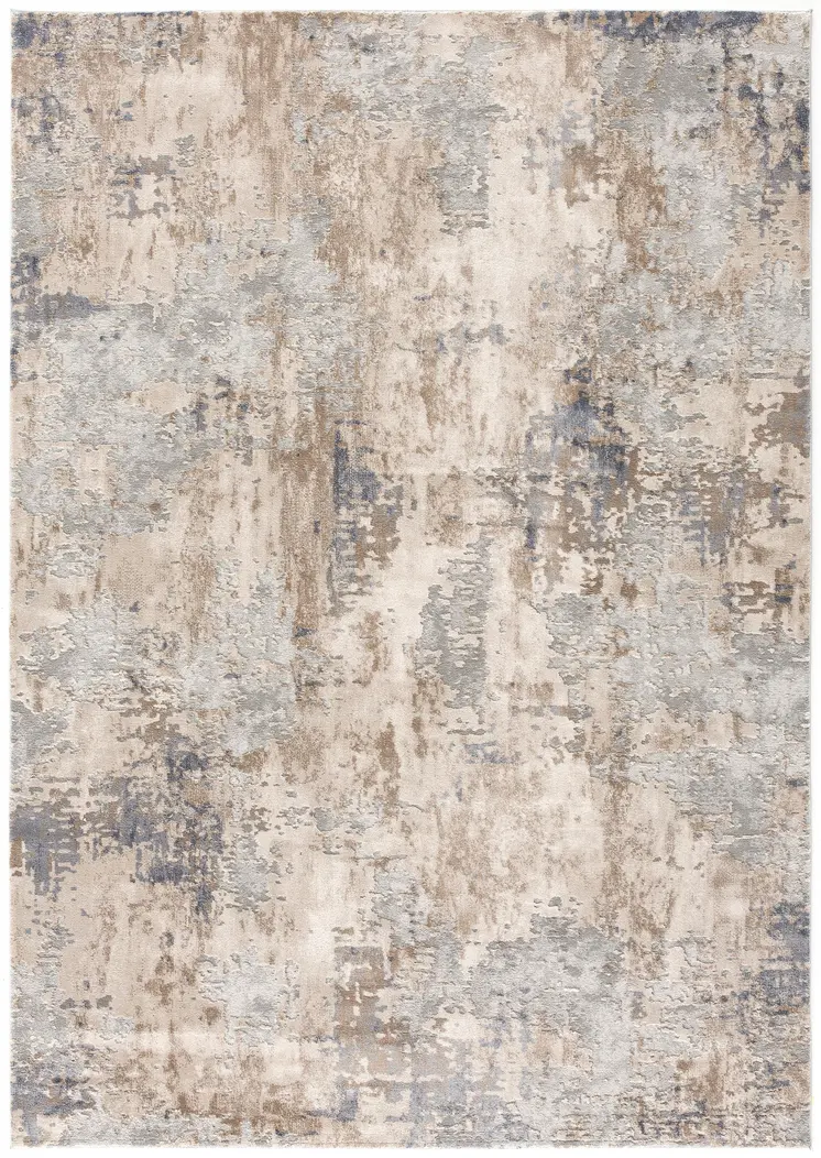 8' X 10' Beige Abstract Dhurrie Area Rug
