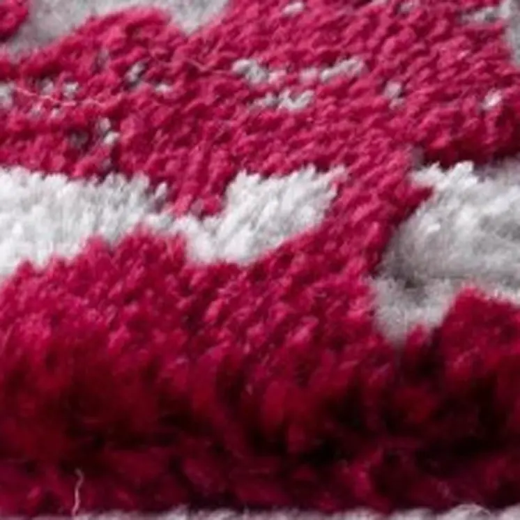 8' X 10' Red and Gray Modern Abstract Area Rug
