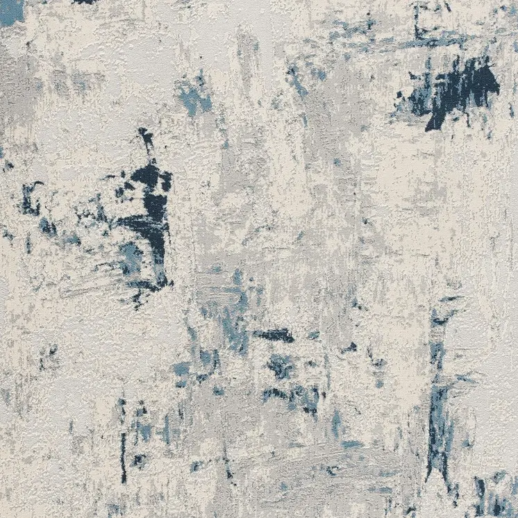 8' X 10' Blue Abstract Dhurrie Area Rug