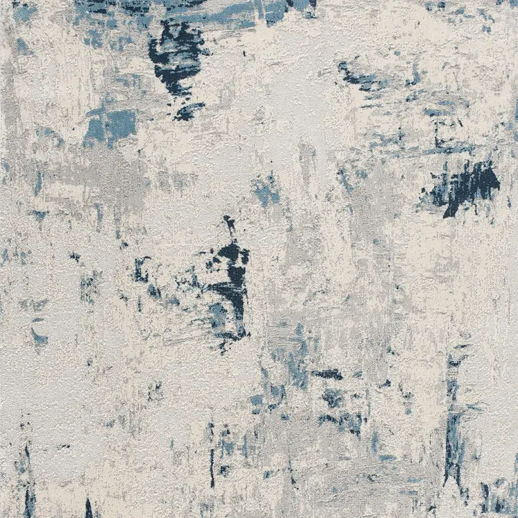 8' X 10' Blue Abstract Dhurrie Area Rug
