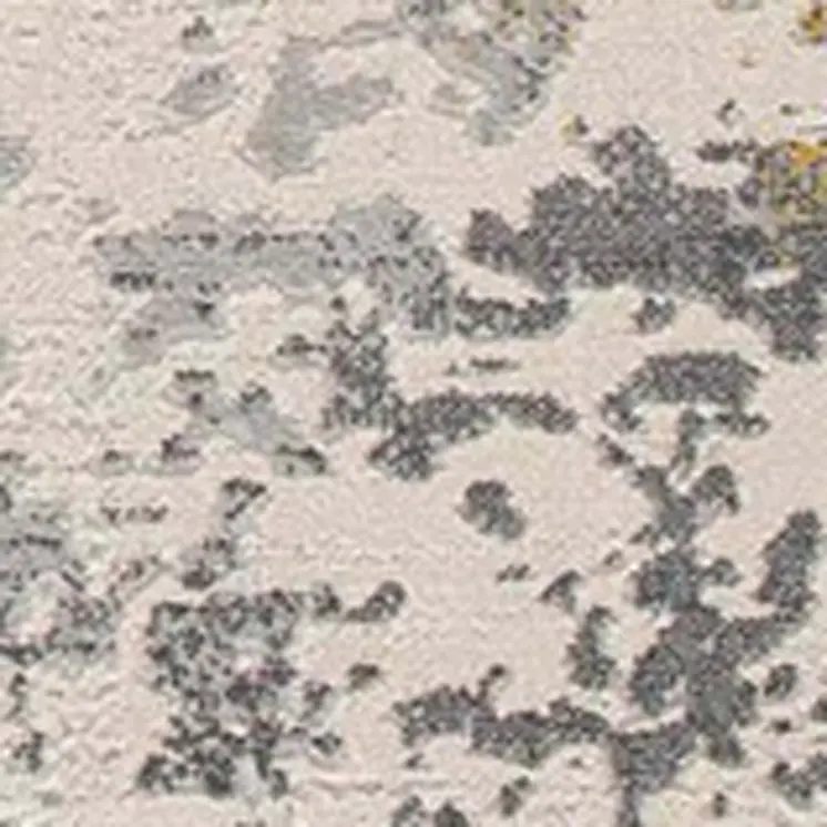 8' Gold Abstract Dhurrie Runner Rug