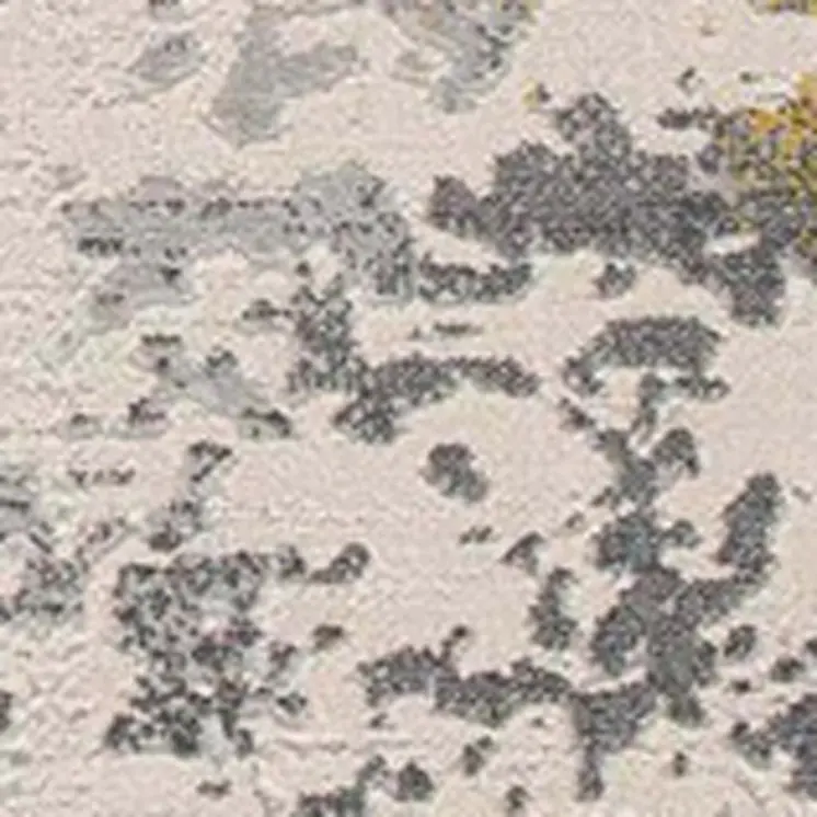 8' Gold Abstract Dhurrie Runner Rug