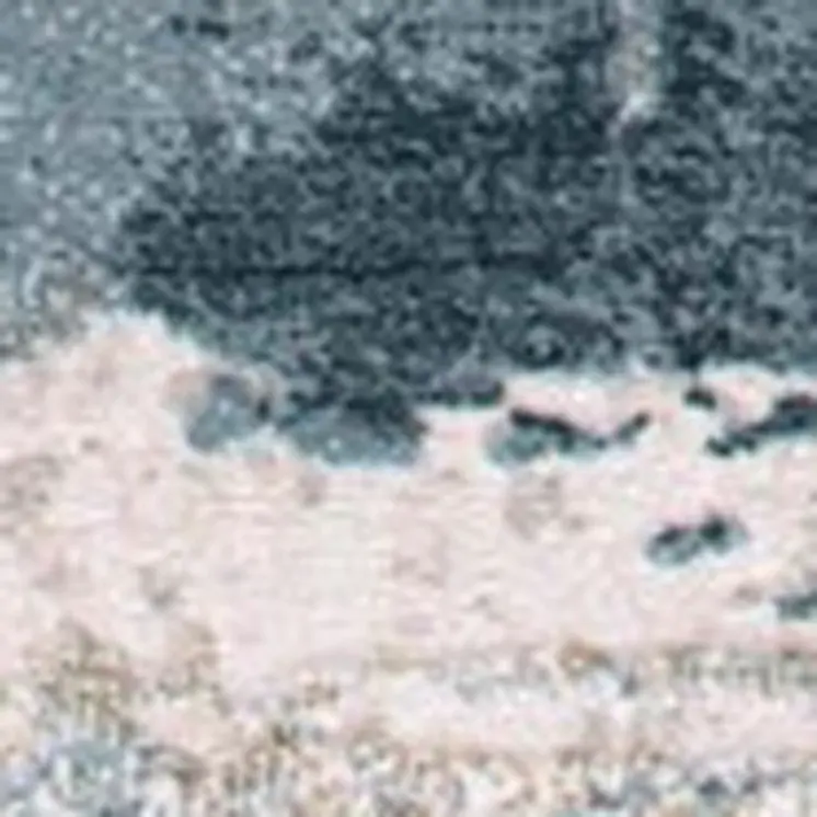 10' Blue And Ivory Abstract Dhurrie Runner Rug