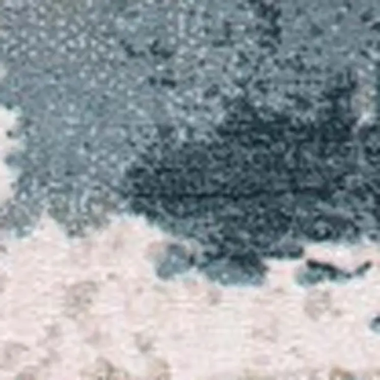 13' Blue And Ivory Abstract Shag Runner Rug