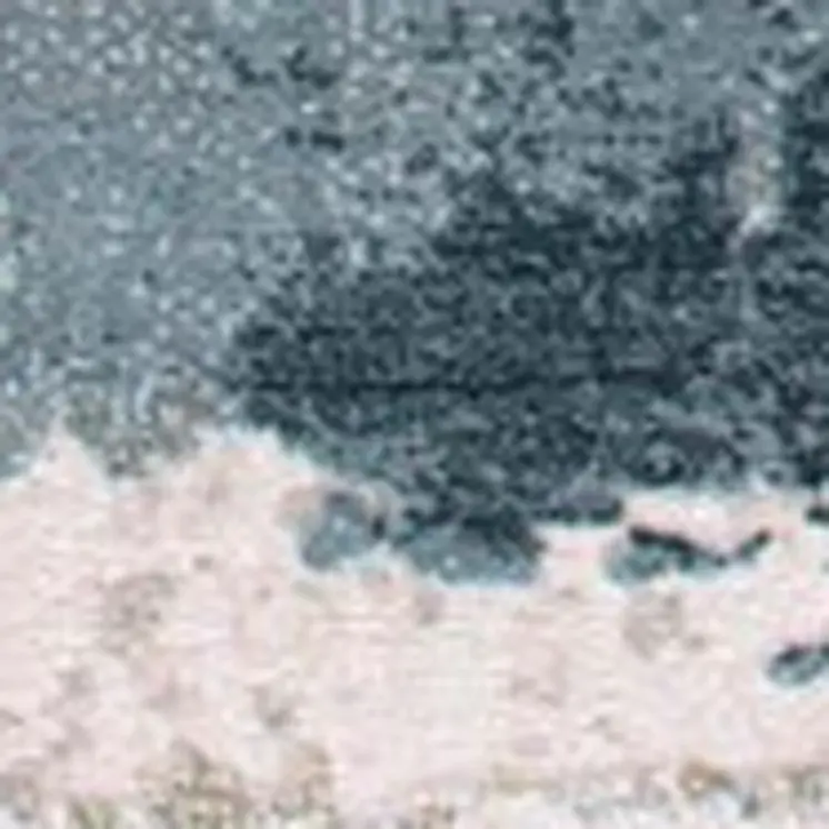 15' Blue And Ivory Abstract Dhurrie Runner Rug
