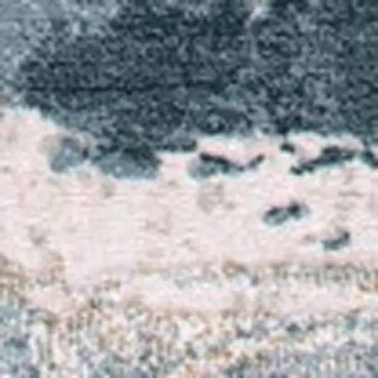 20' Blue And Ivory Abstract Dhurrie Runner Rug