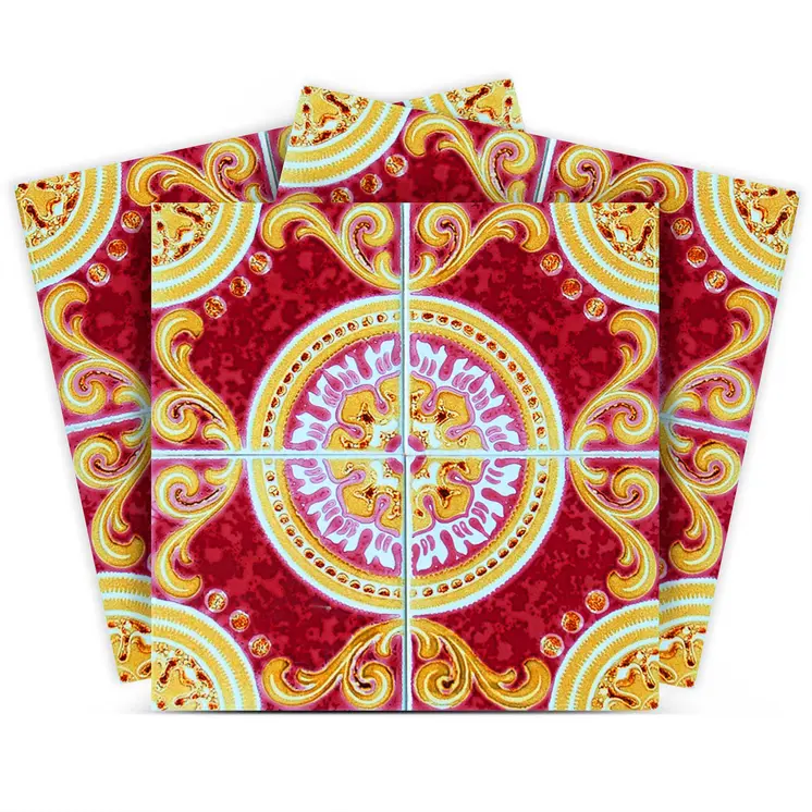 8" X 8" Golden Ruby Removable  Peel And Stick Tiles
