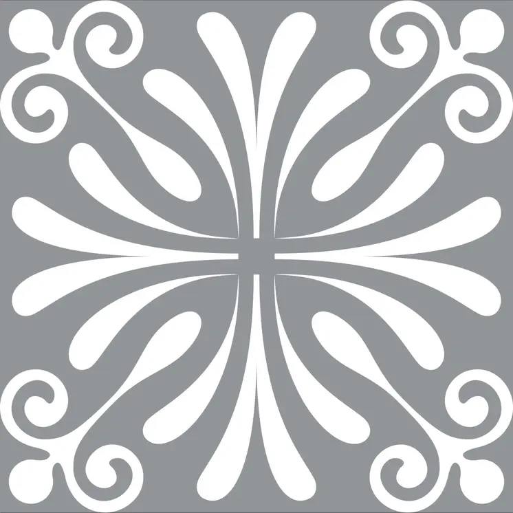 6" X 6" Gray And White Spire Peel And Stick Removable Tiles