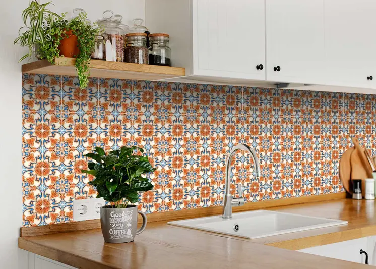 4" X 4" Queen Mosaic Removable  Peel And Stick Tiles