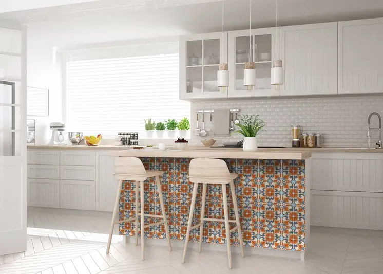 7" X 7" Queen Mosaic Removable  Peel And Stick Tiles