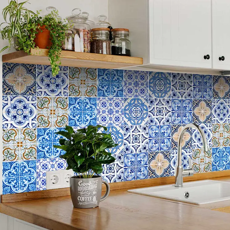 6" X 6" Dianna Mutli Mosaic Peel And Stick Tiles