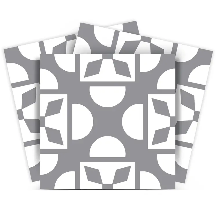 7" X 7" Light Gray And White Coli Peel And Stick Tiles