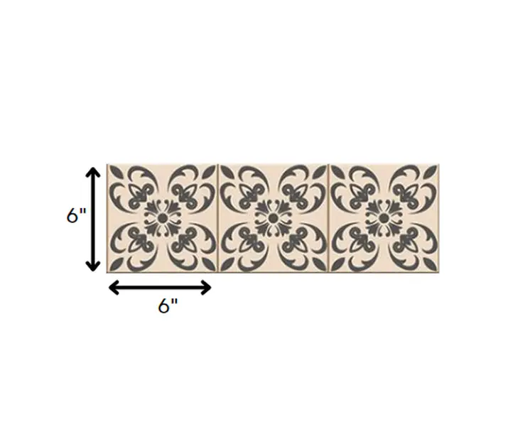 6" X 6" Charcoal Orchid Peel And Stick Removable Tiles
