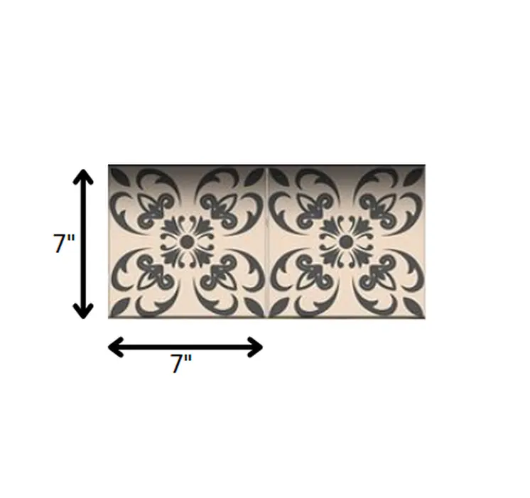 7" X 7" Charcoal Orchid Peel And Stick Removable Tiles