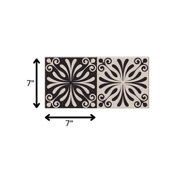7" X 7" Cinnamon Swirl Peel And Stick Removable Tiles
