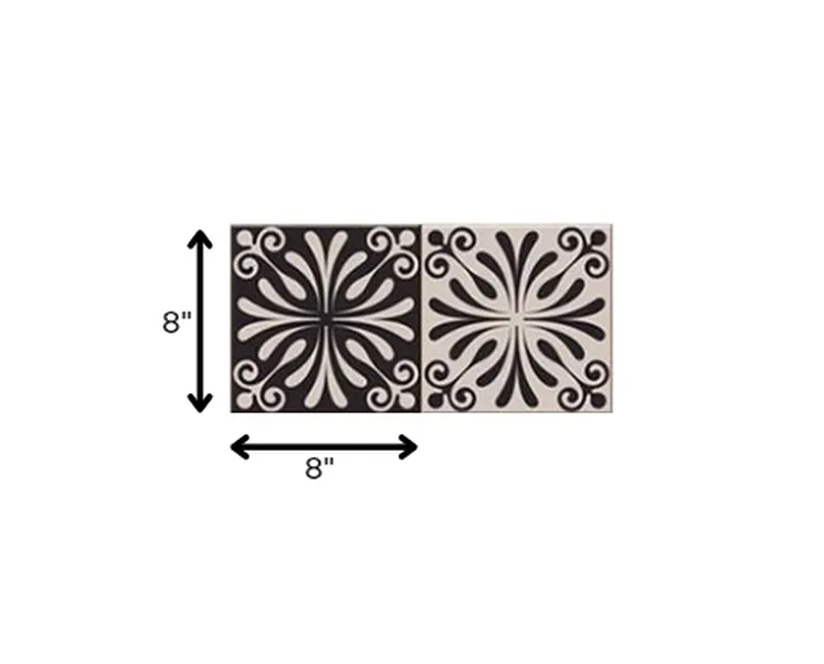8" X 8" Cinnamon Swirl Peel And Stick Removable Tiles