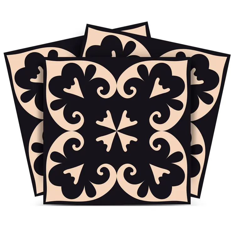 4" X 4" Black Sheep Peel And Stick Removable Tiles