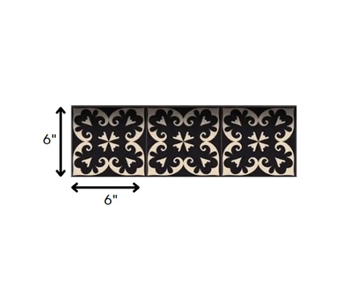 6" X 6" Black Sheep Peel And Stick Removable Tiles