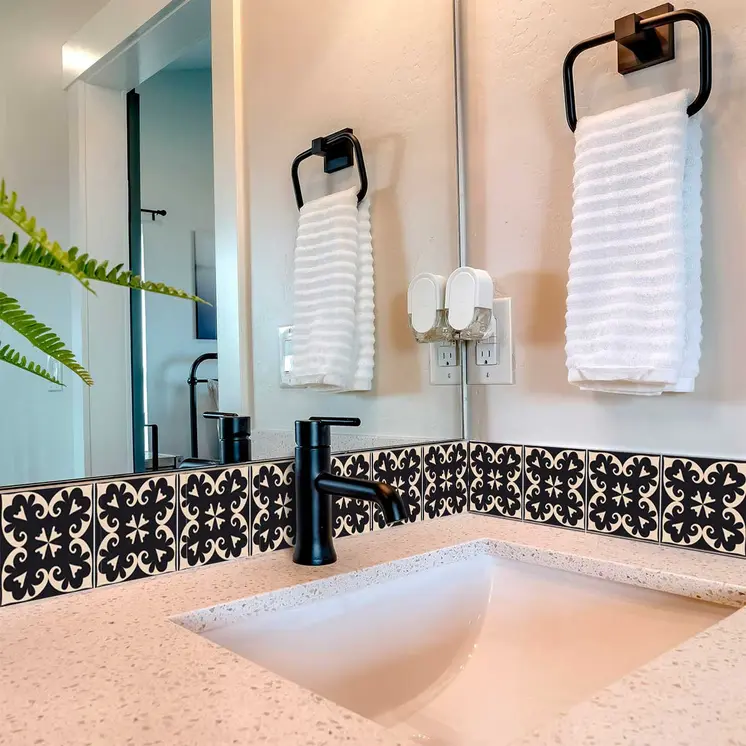 6" X 6" Black Sheep Peel And Stick Removable Tiles