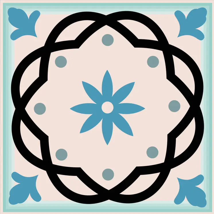 5" X 5" Sky Blue Mosaic Peel And Stick Removable Tiles
