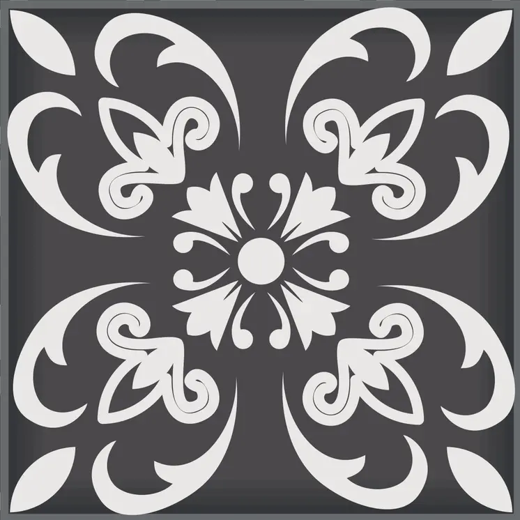 6" X 6" Shades Of Black Mosaic Peel And Stick Removable Tiles