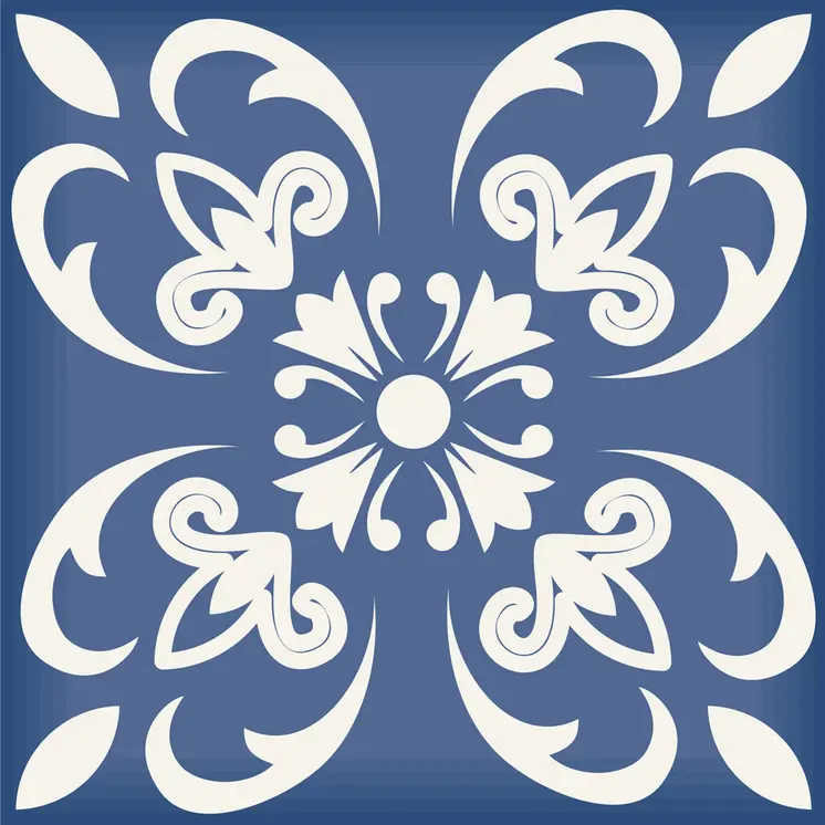 6" X 6" Wedgwood Blue And White  Peel And Stick Removable Tiles