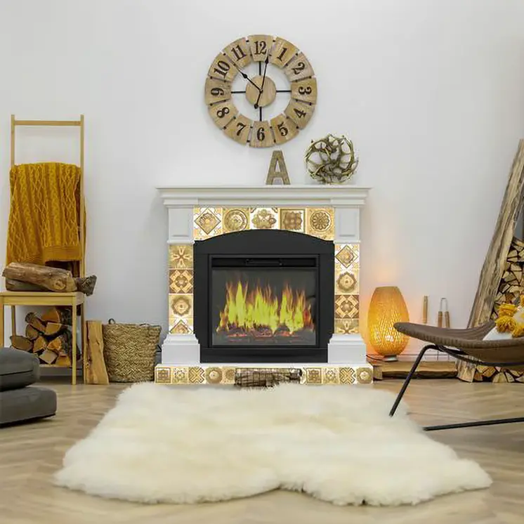 7" X 7" Vintage Beige And White Peel And Stick Removable Tiles