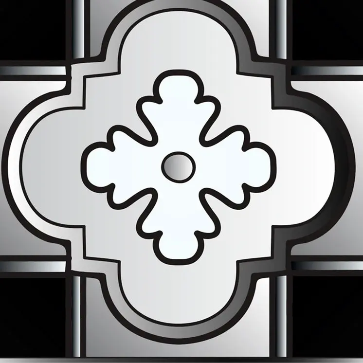 7" X 7" Black White And Gray Mosaic Peel And Stick Removable Tiles
