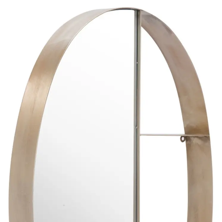34" Bronze Oval Steel Framed Accent Mirror