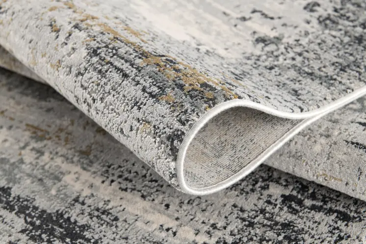 7' X 10' Gray Mod Distressed Strokes Area Rug