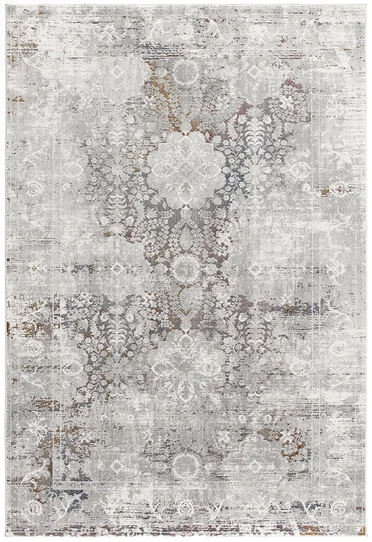 4' X 6' Gray Abstract Patterns Area Rug