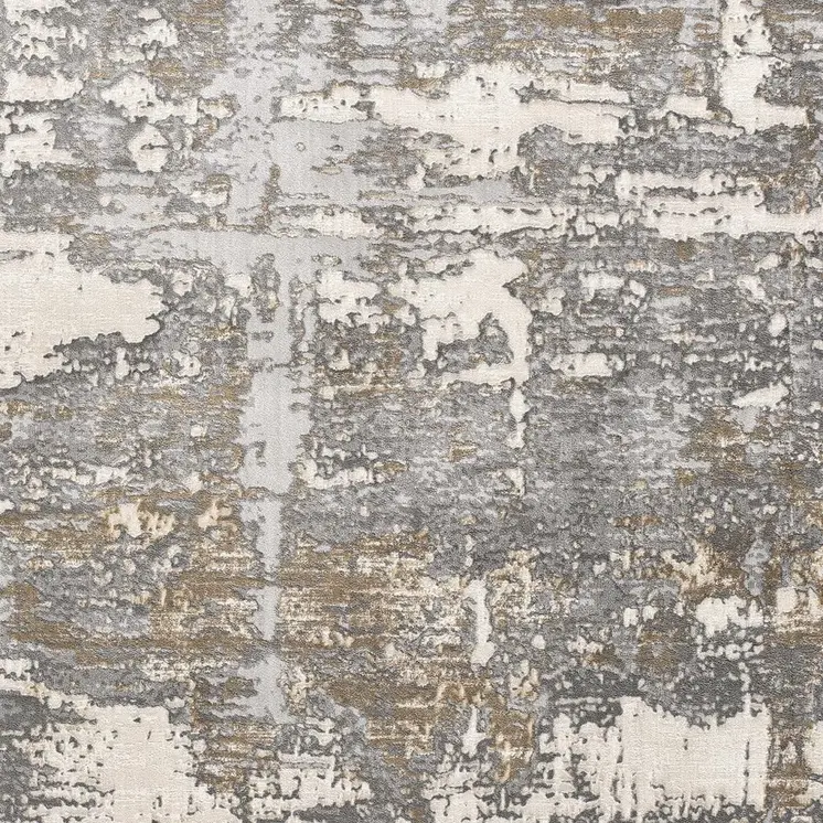 4' X 6' Beige And Gray Distressed Area Rug