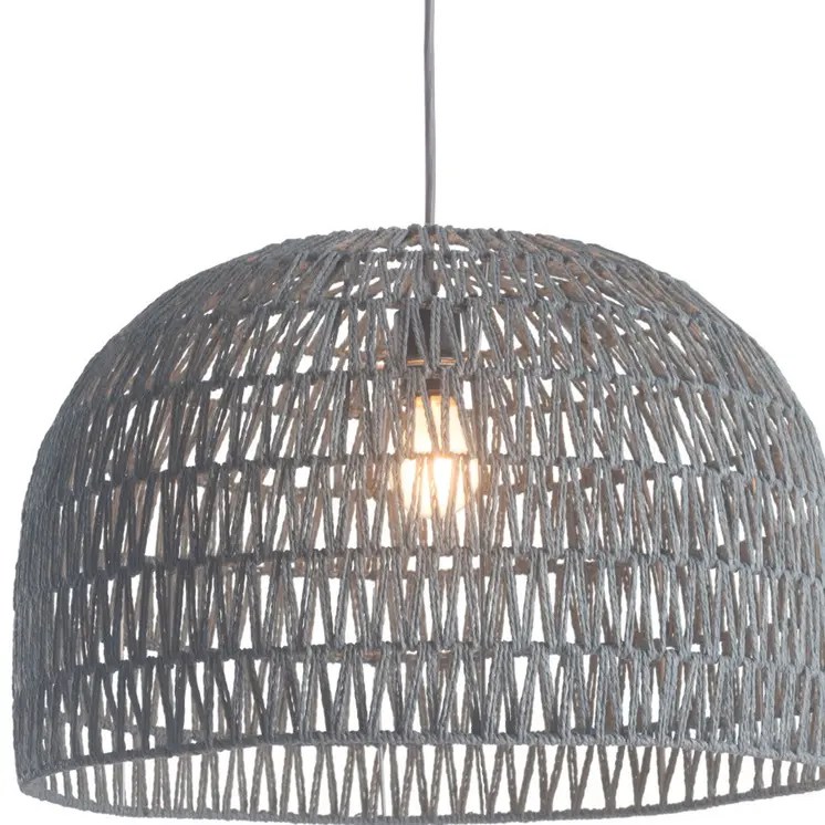 Gray Lantern Metal Dimmable Ceiling Light With Shades