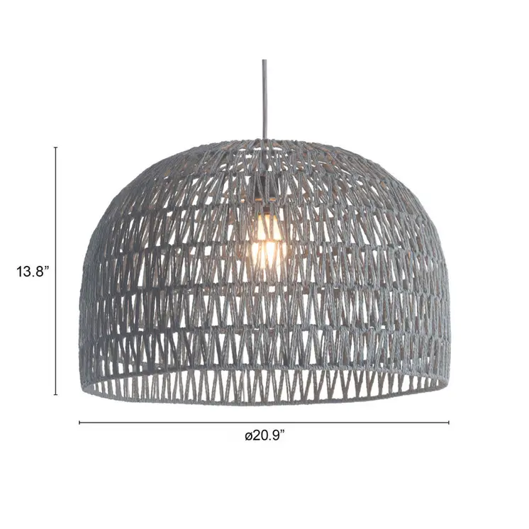 Gray Lantern Metal Dimmable Ceiling Light With Shades