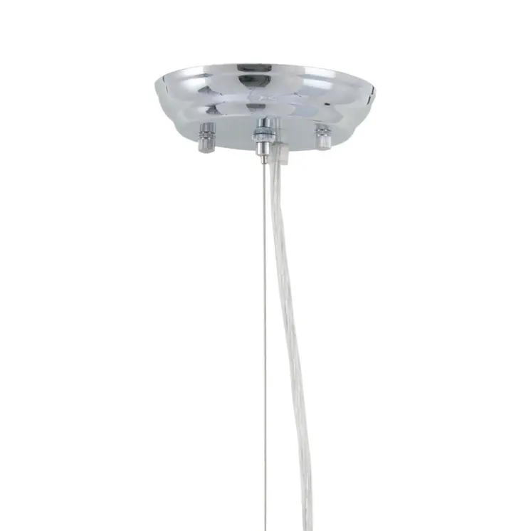 Silver Lantern Metal Chandelier With Silver Shades
