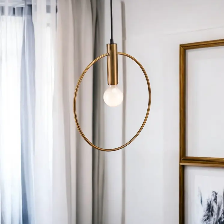 Gold Ring Metal Dimmable Chandelier
