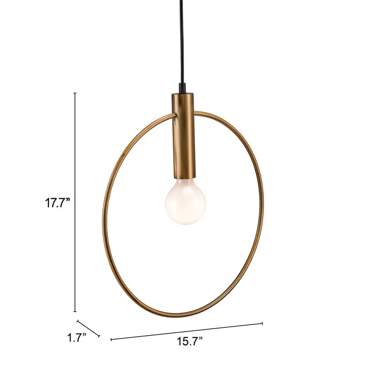 Gold Ring Metal Dimmable Chandelier