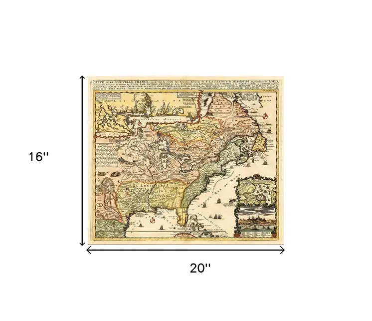 Vintage 1773 Map Of British Empire In North America Unframed Print Wall Art