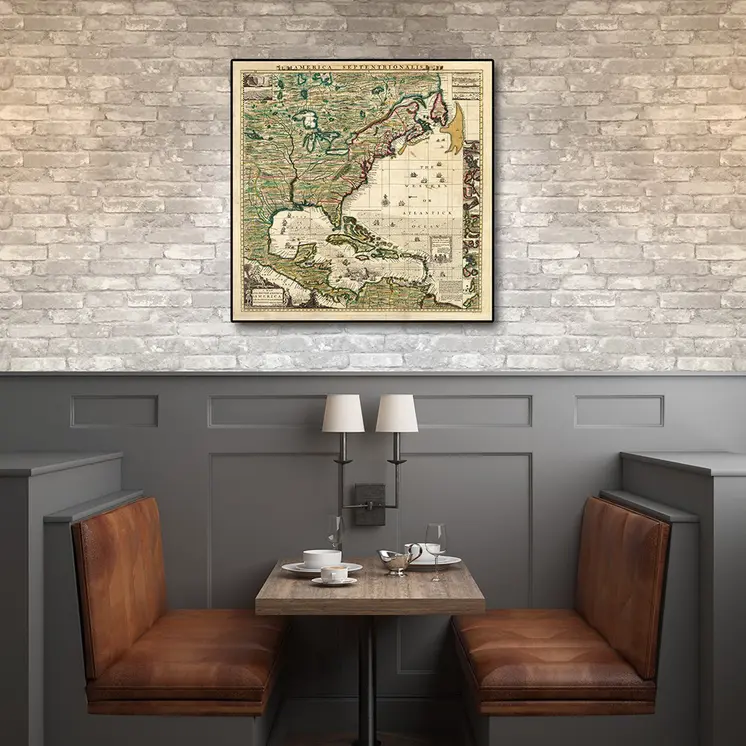 Vintage 1773 Map Of British Empire In North America Unframed Print Wall Art