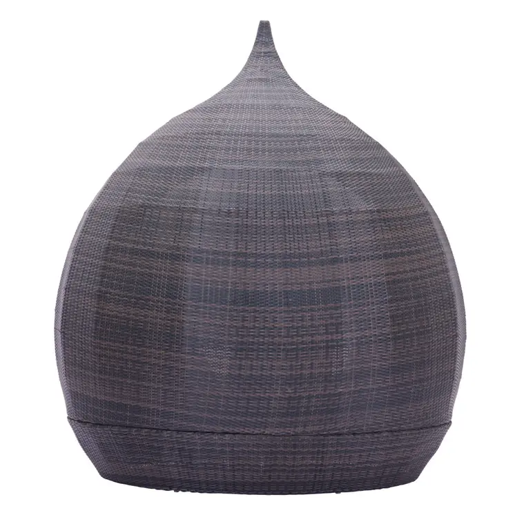 Teardrop Shaped Brown and Beige Daybed