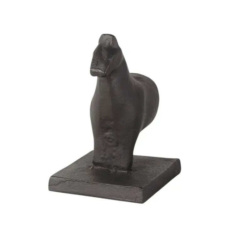 Set of Two 7" Black Cast Iron Horse Decorative Bookends