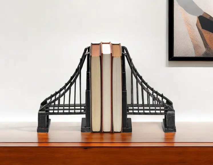 Set of Two 10" Brown Polyresin Decorative Bookends