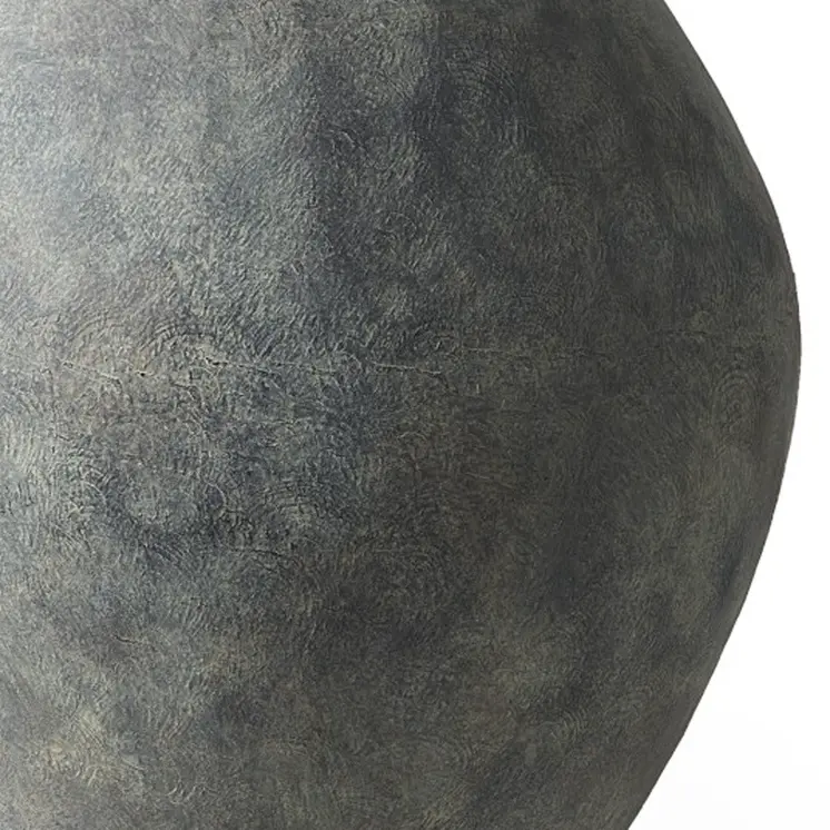 28" Gray Cylinder Ceramic Floor Vase
