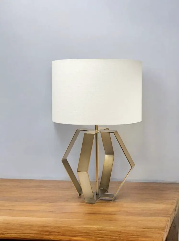 Gold Geometric Design Table Lamp