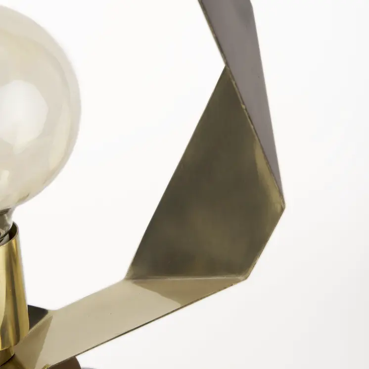Golden Geometric Halo Table Or Desk Lamp