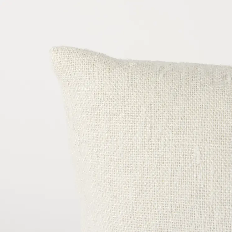 Beige And Central Blue Stripes Square Accent Pillow Cover